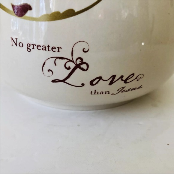 Day Spring Love Came Down - Not greater love than Jesus. Teapot Crem/Gold color - Picture 4 of 11